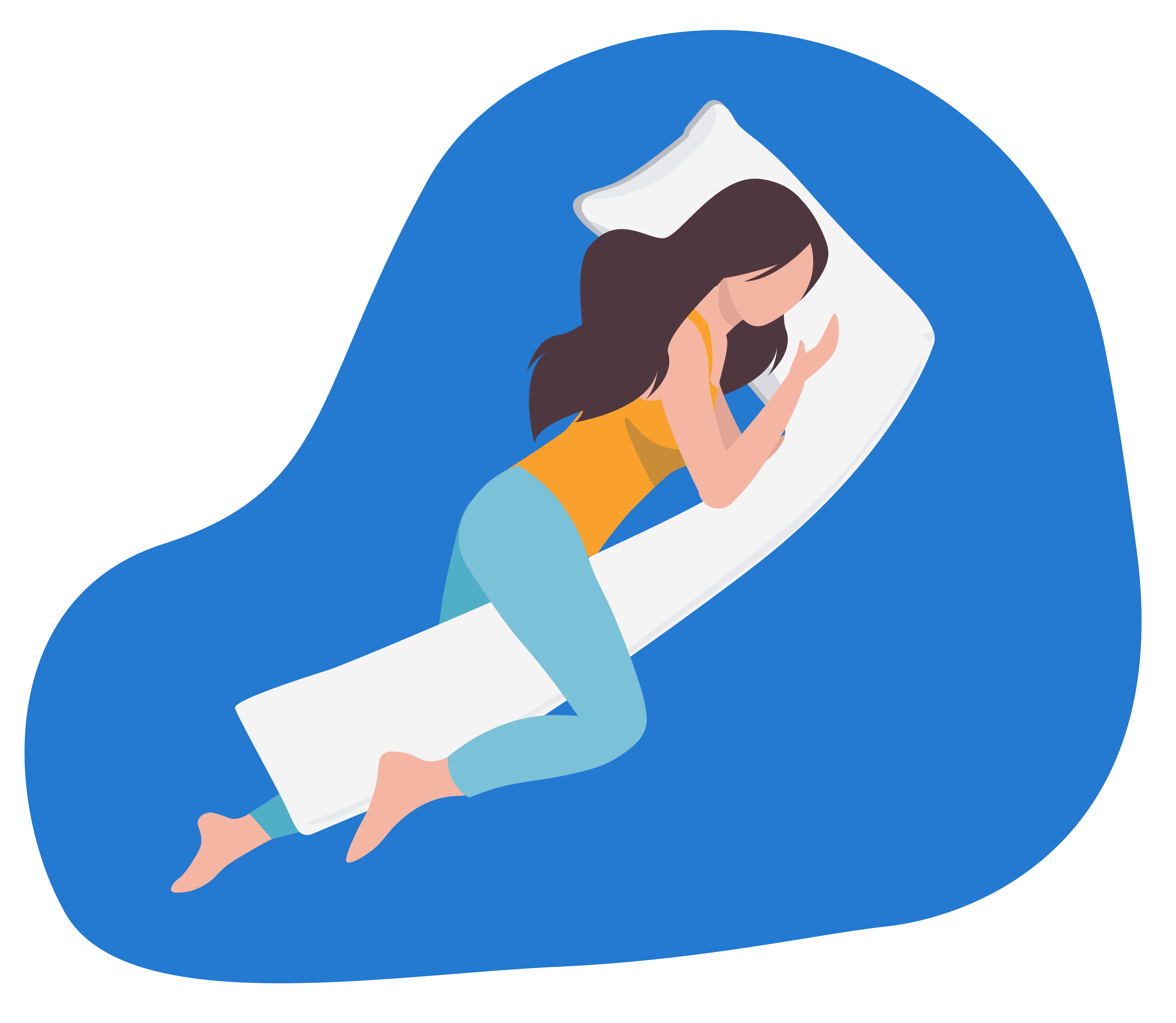 dormir avec un oreiller en forme de l